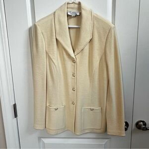 St. John Cream Knit Blazer